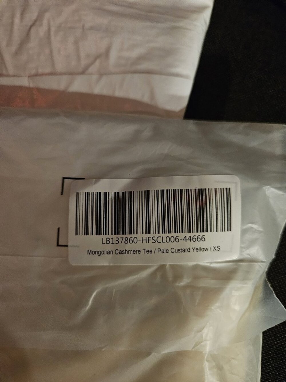 REPOST FOR BUY- Quince  Mongolian Cashmere Tee in Pale Custard Yellow